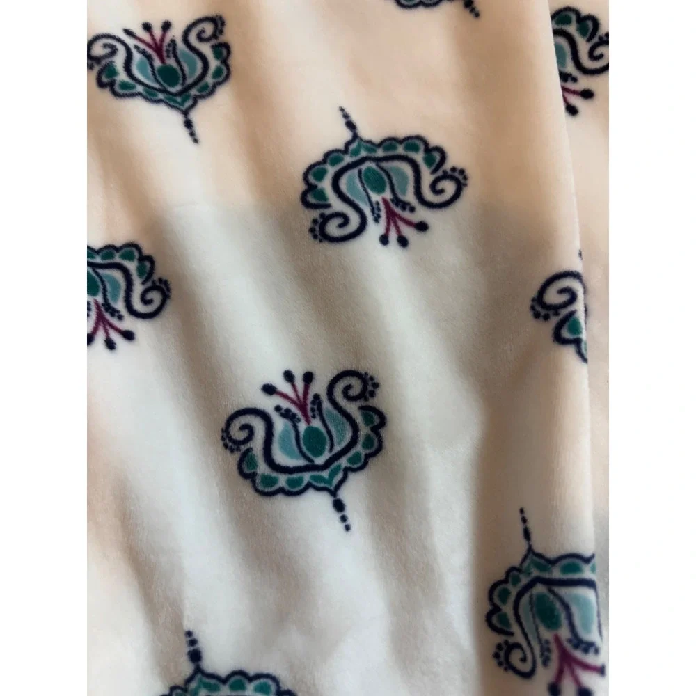 Croft & Barrow Pajama Pants XL White Medallion Print Soft Loungewear NWOT